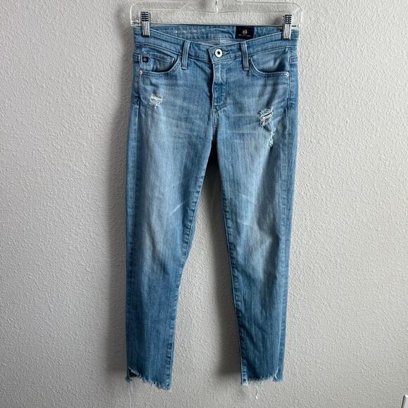 AG Adriano Goldschmied Stevie Capri Jeans Women's 25 Mid Rise Slim Straight Leg - Picture 1 of 8